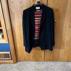 Kasper Black Pant Suit with Satin Lining.